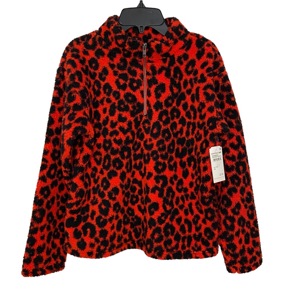 Melrose and Market Kids' Faux Shearling 1/4 Zip Pullover XL New With Tags